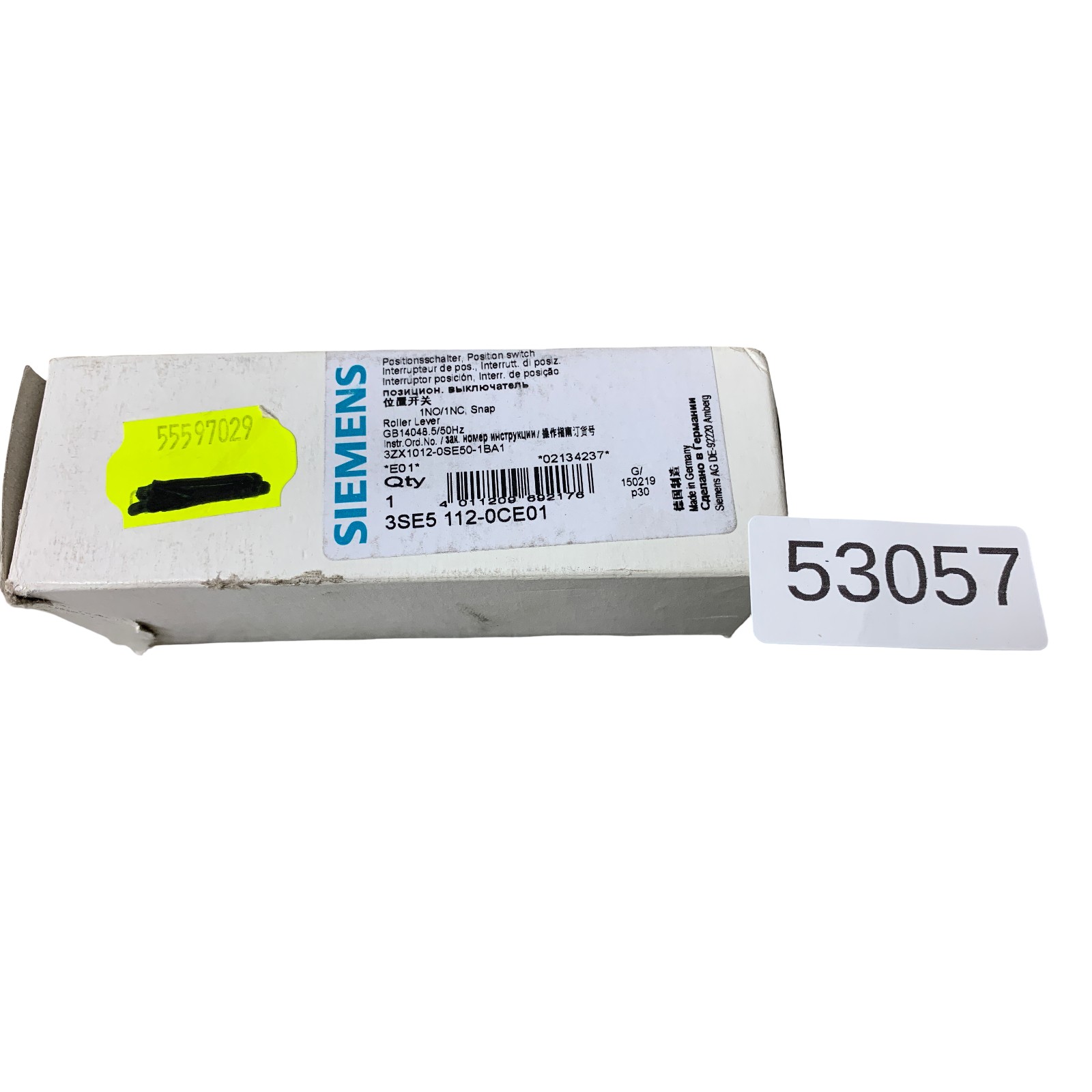 Siemens 3SE5 112-0CE01 Position Switch