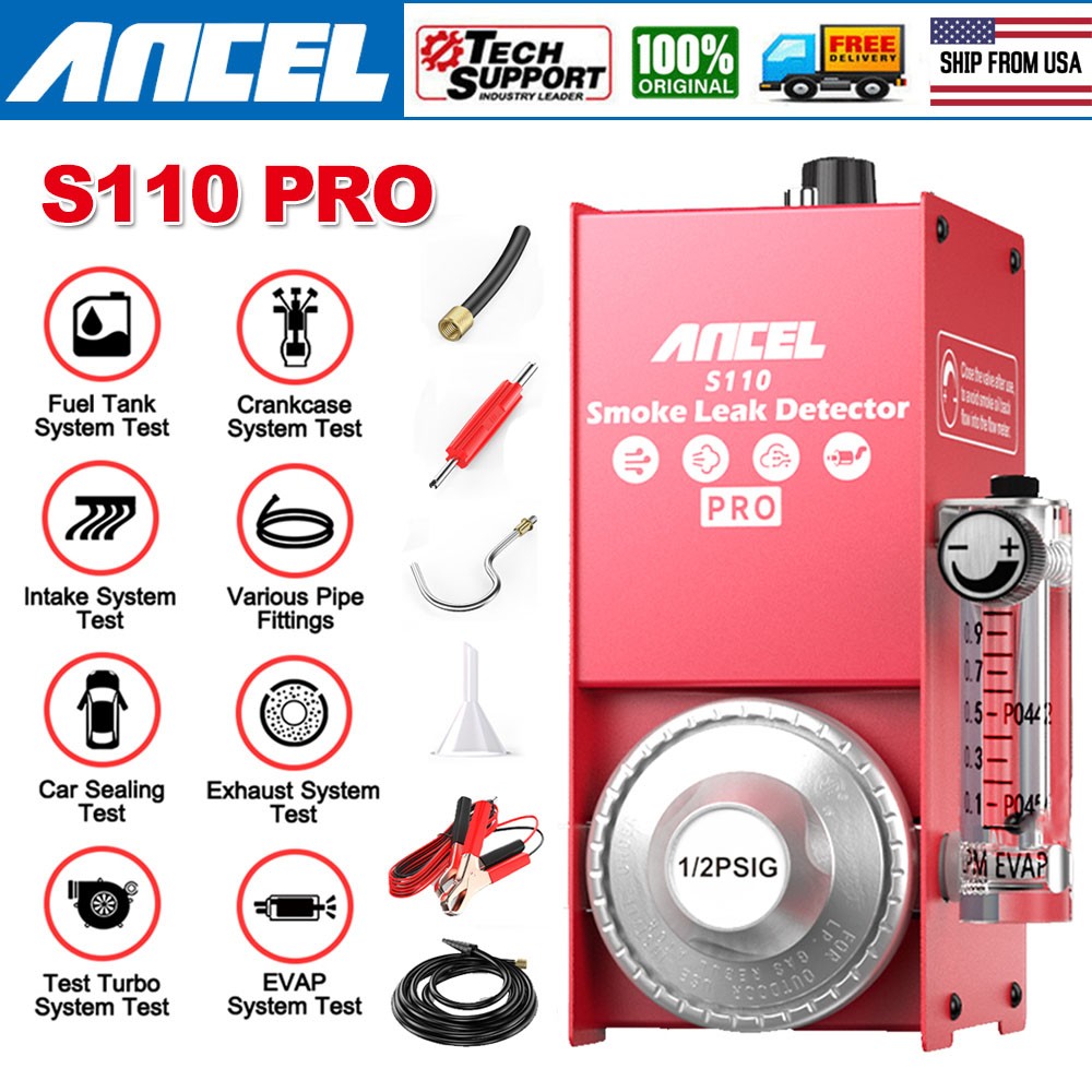 ANCEL S110 Pro Smoke Detector EVAP Leak Smoke Machine Vacuum Diagnostic Tool