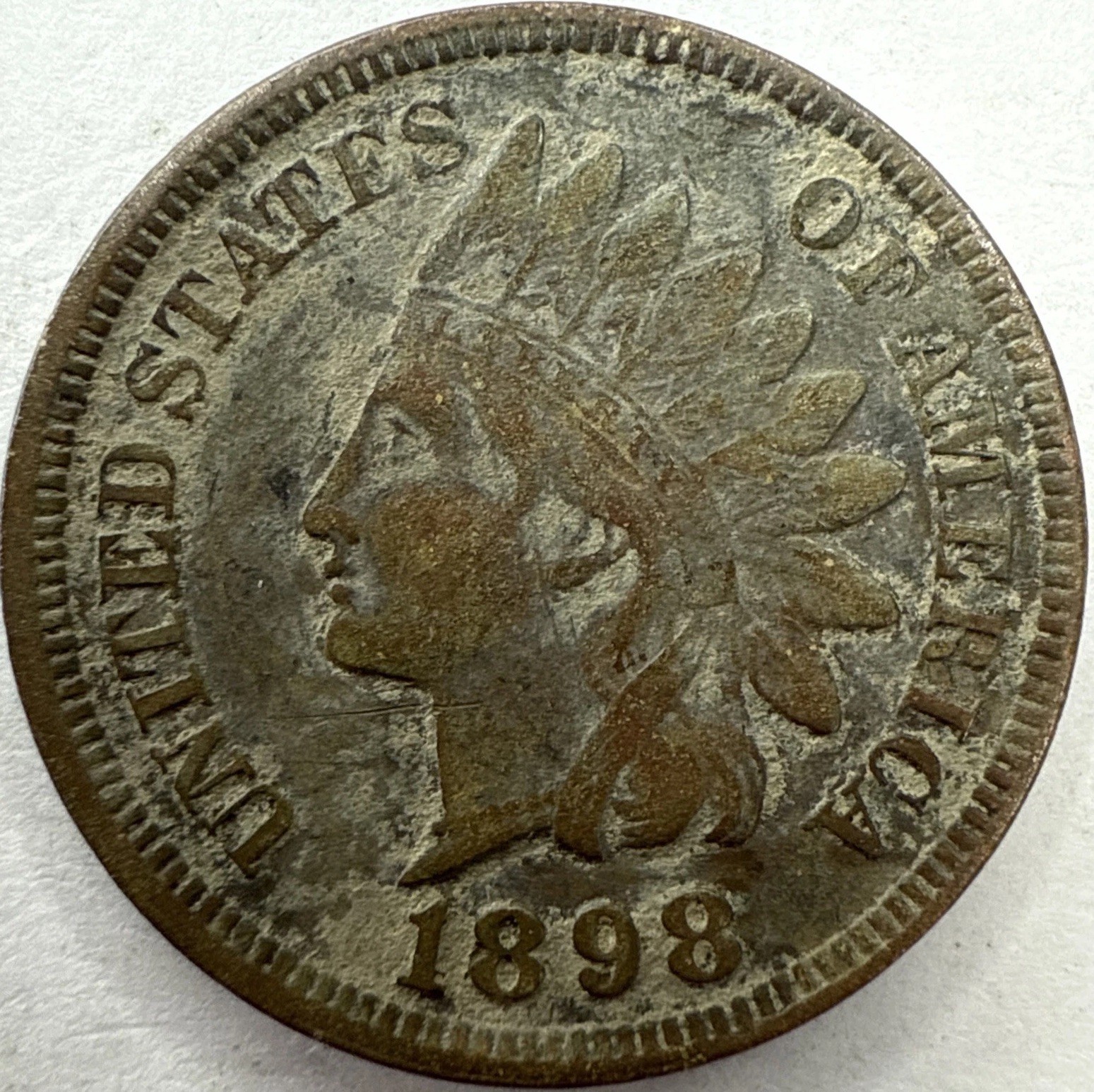 1898 Indian Head Cent Exact Coin Imaged #IND2295