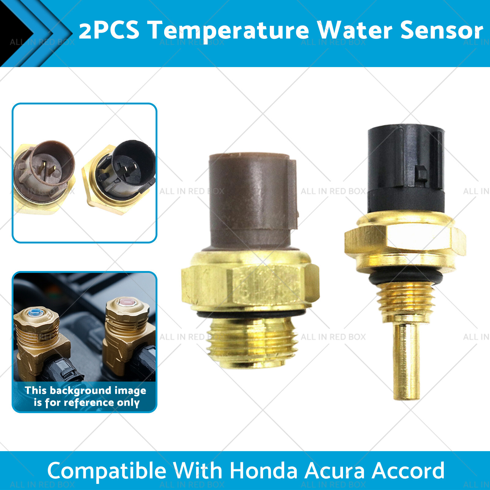 2PCS Cooling Fan Switch Temperature Water Sensor Suitable For Honda Acura Accord
