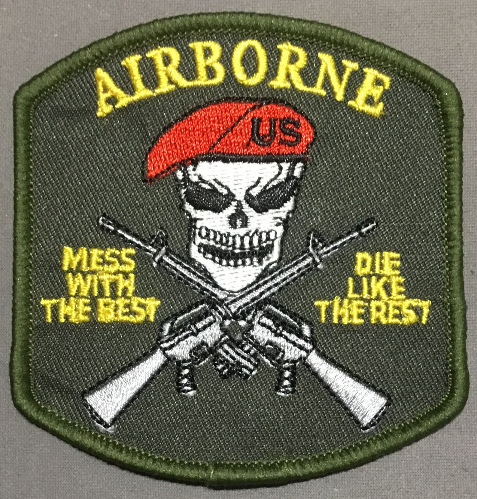 U.S. Army Airborne Mess with The Best subdued Patch