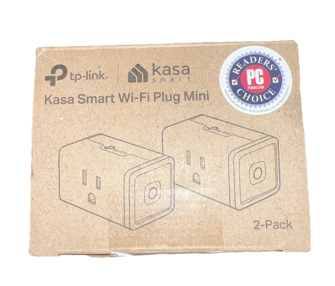 TP-LINK NIOP Kara Smart WI-FI Plug Mini Model #HS103P2(US), Set Of 2, White
