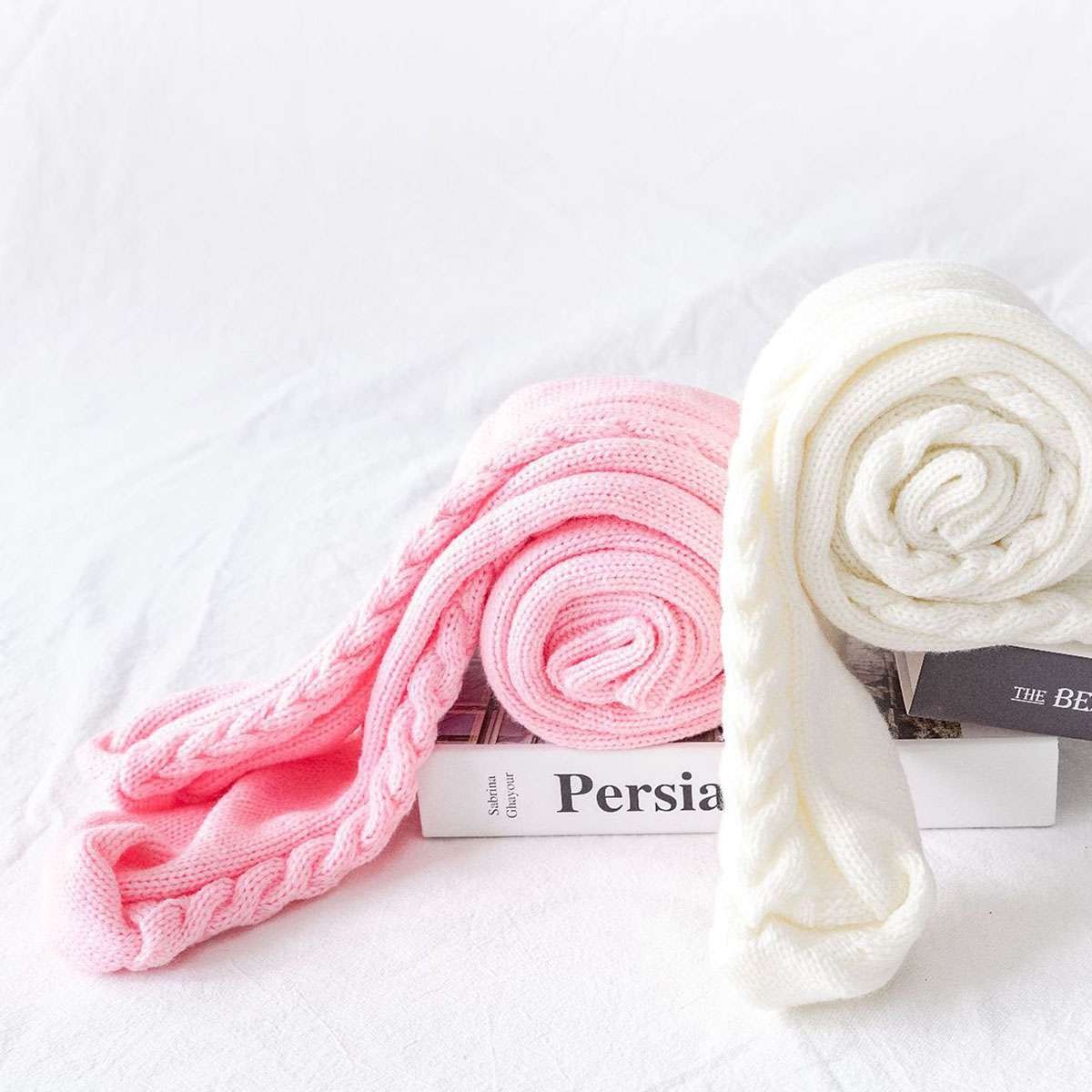 Women's Cable Knit Thigh High Socks Over Knee Stockings Winter Long Boot Warmers