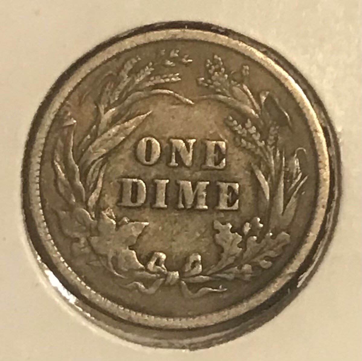 1894 barber dime, VF