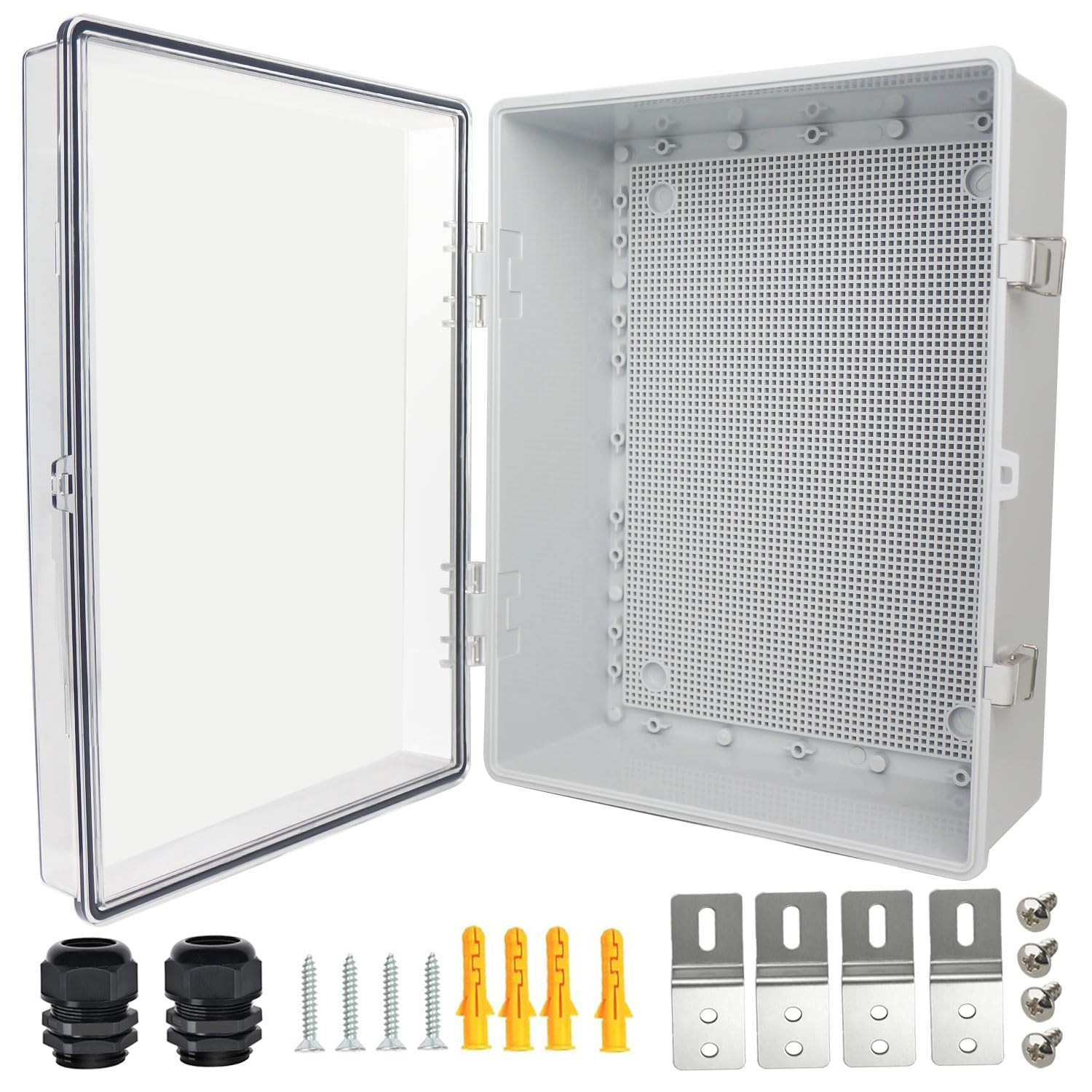 Qukipet Grey-Clear Waterproof Junction Box 15.7"x11.8"x6.7"