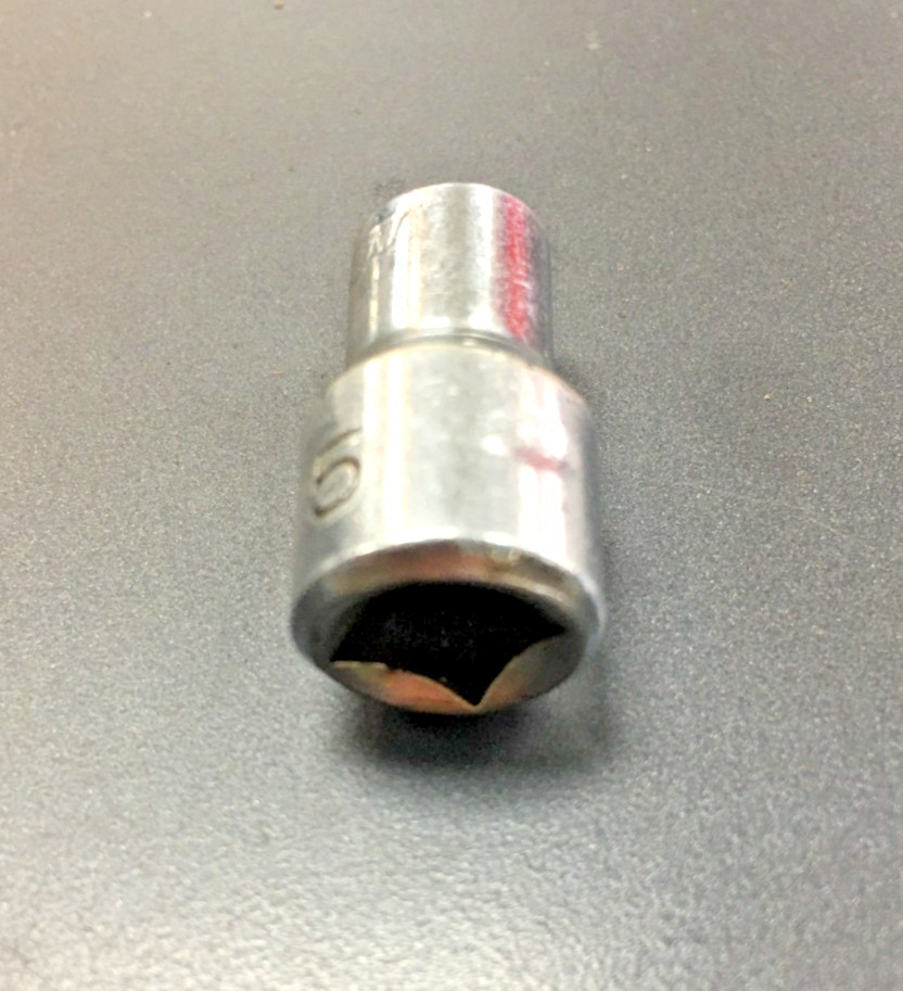 5MM SOCKET, 6 POINT, 1/4" DRIVE, CHROME FINISH