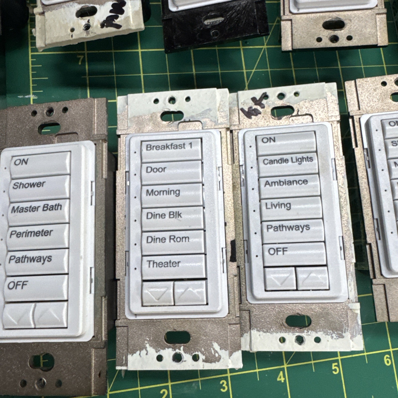 Lutron HomeWorks STWD-5BRL 5 Button Raise Lower Keypad Dimmers
