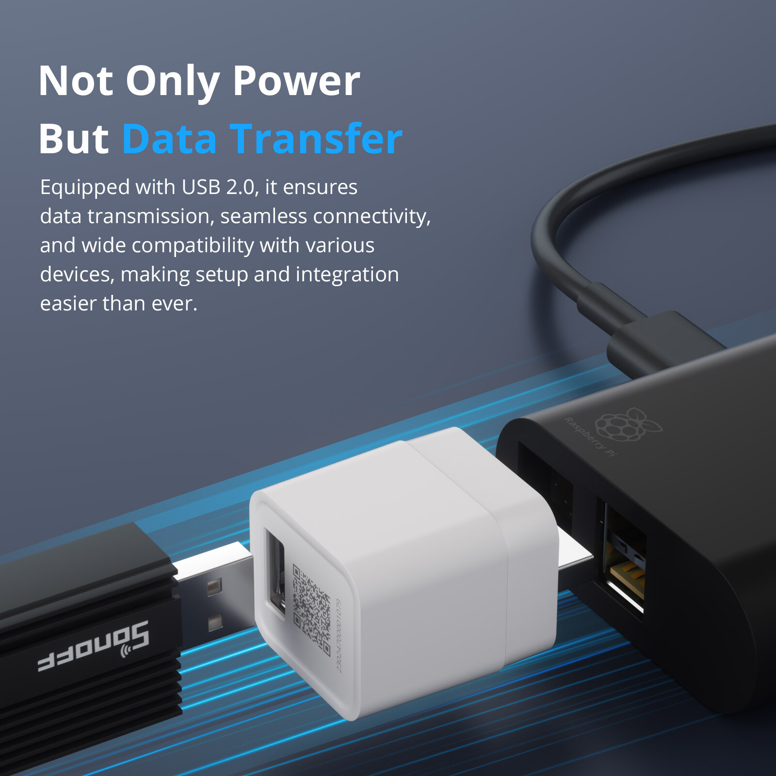 SONOFF ZigBee 3.0 Micro USB Adaptor, USB 2.0 High Speed Adaptor,Smart USB Switch