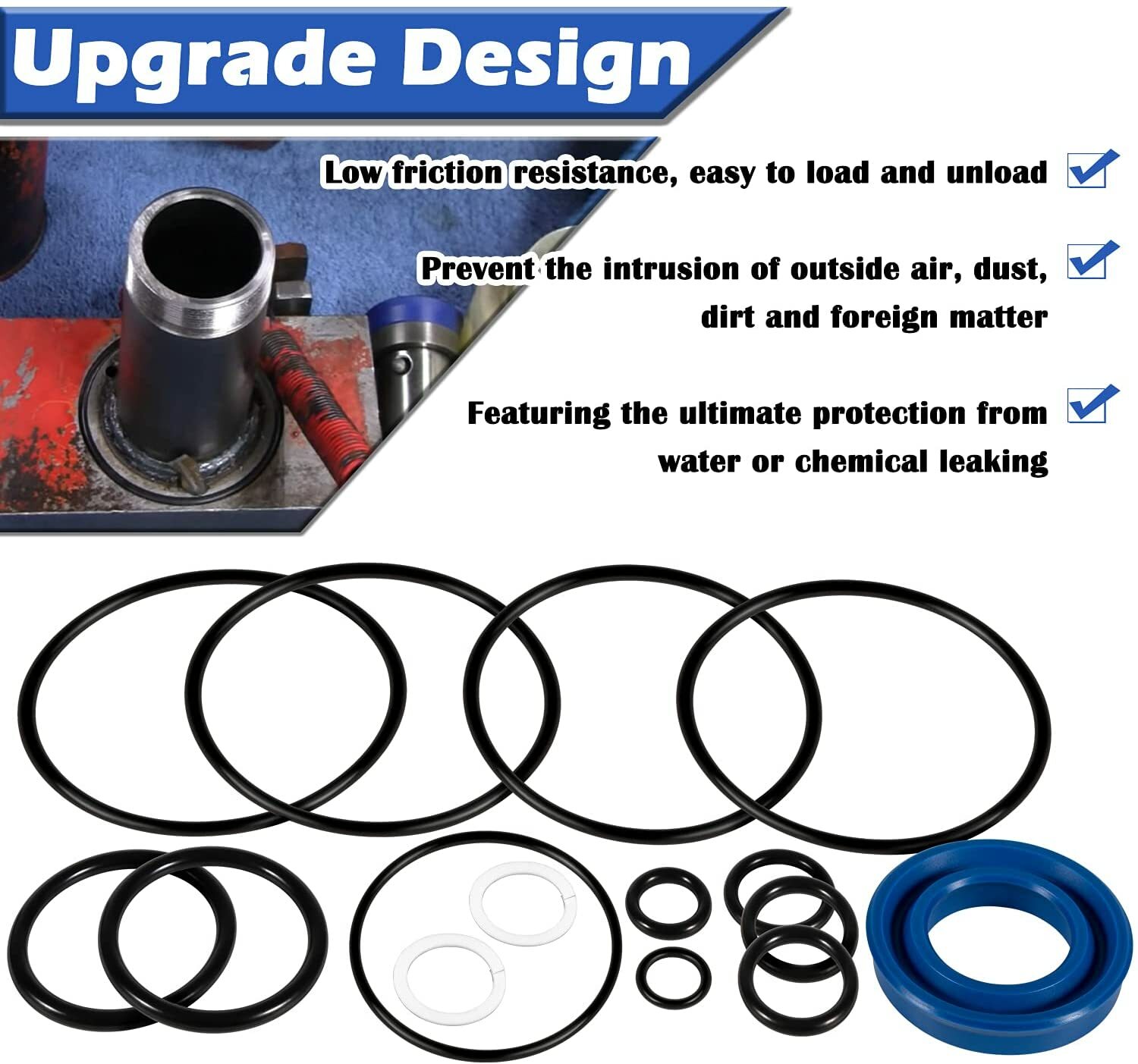 15PCS Floor Jack Seal Kit for Sears, Craftsman, MVP - 214.50136, 50136, G-493LWM