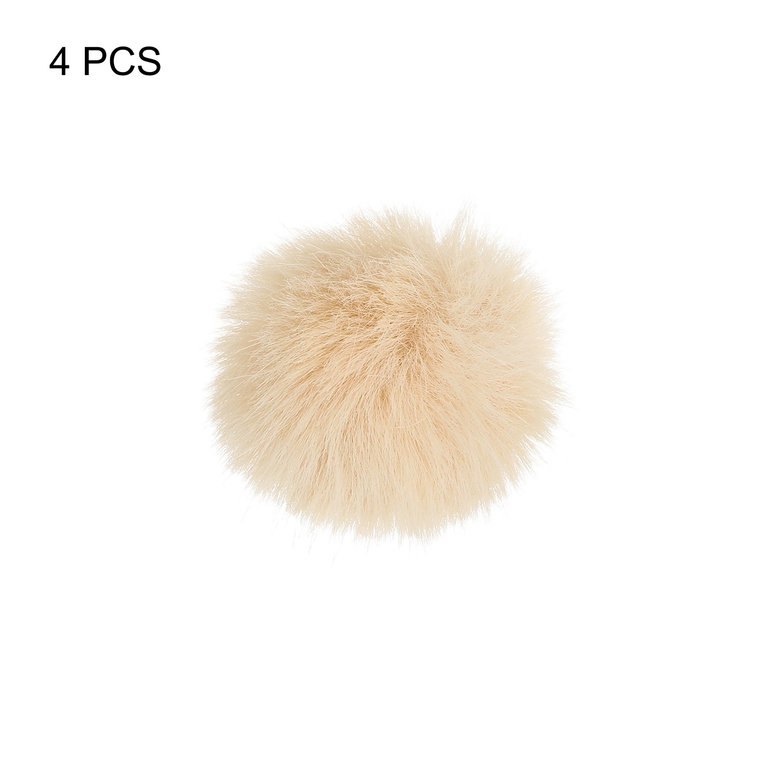 Furry Microphone Windscreen 5mm x 55mm for Microphone Khaki 4 Pack