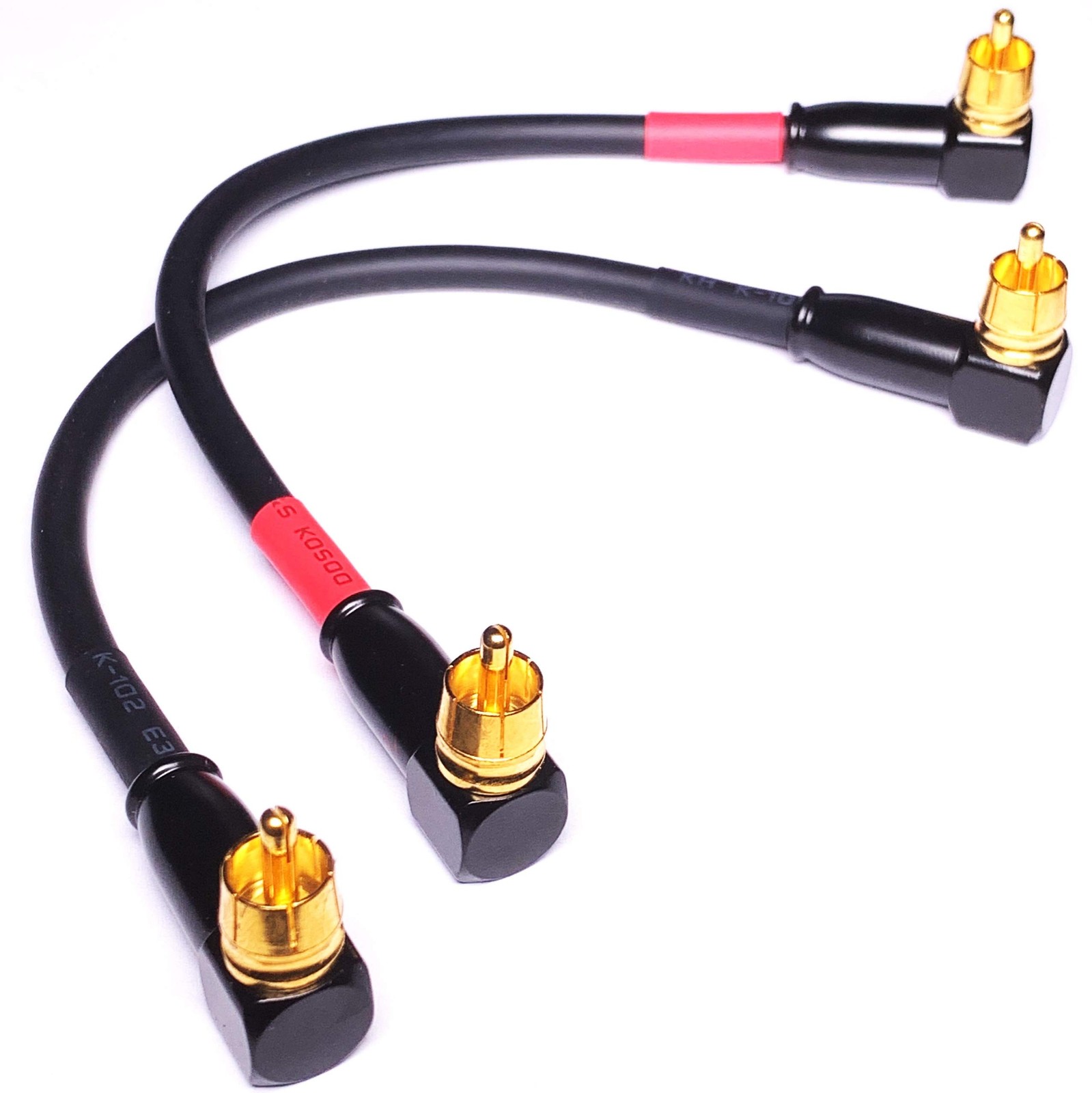 CNCESS CESS-137-6i Right Angle RCA to Preamp Jumpers Male 6 Inches, Black
