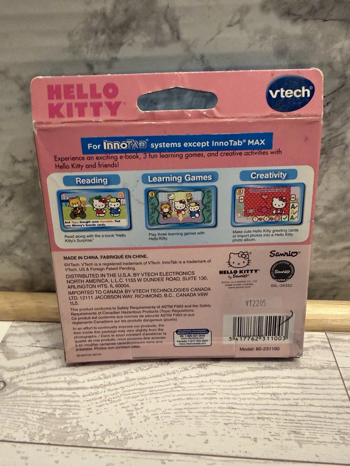 Vtech InnoTab Games New - Dora & Hello Kitty Ebooks Games Memory Educational