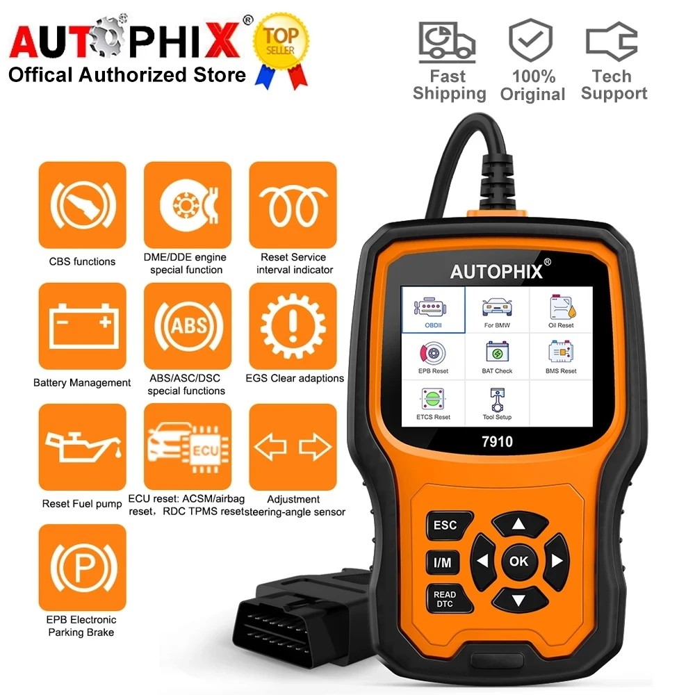 Autophix 7910 for BMW Car Full System OBD2 Scanner Diagnostic Tool ABS SRS TPMS