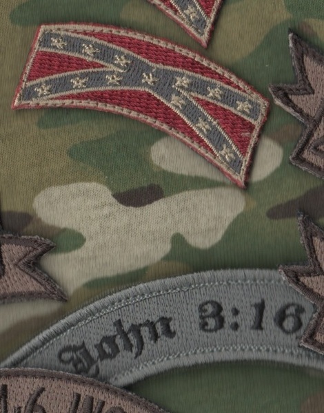 DAESH WHACKER NATO ISAF JSOC SP OPS SAS burdock 2-TAB SET: US-FLAG BIBLE CODE