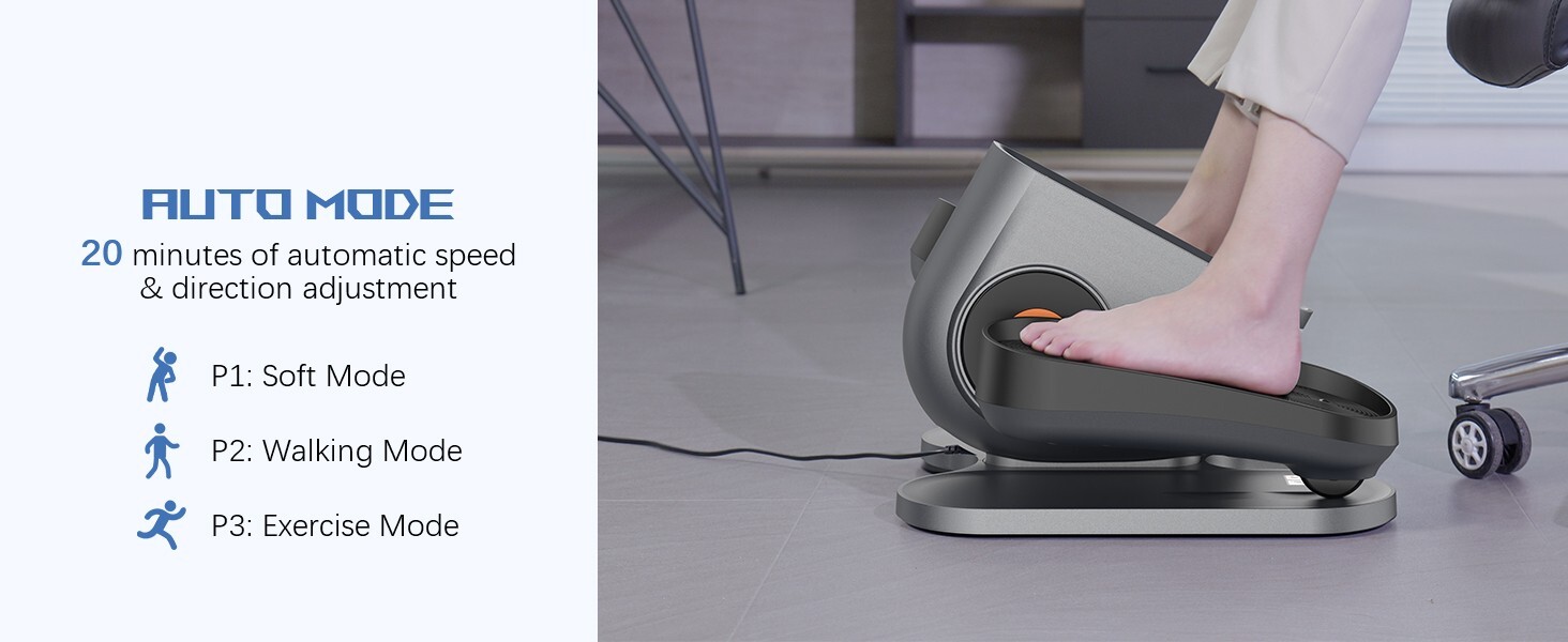 Under Desk Elliptical Machine, Electric Ellipse Leg Exerciser While Sitting for