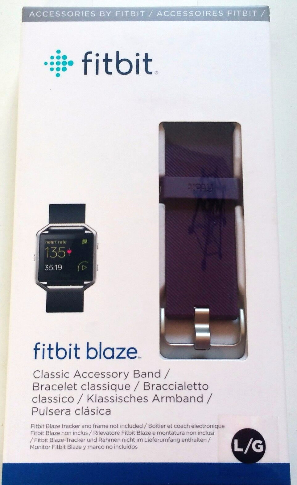 Fitbit Blaze Accessory Replacement Wrist Band Large Silicone Strap Purple New!