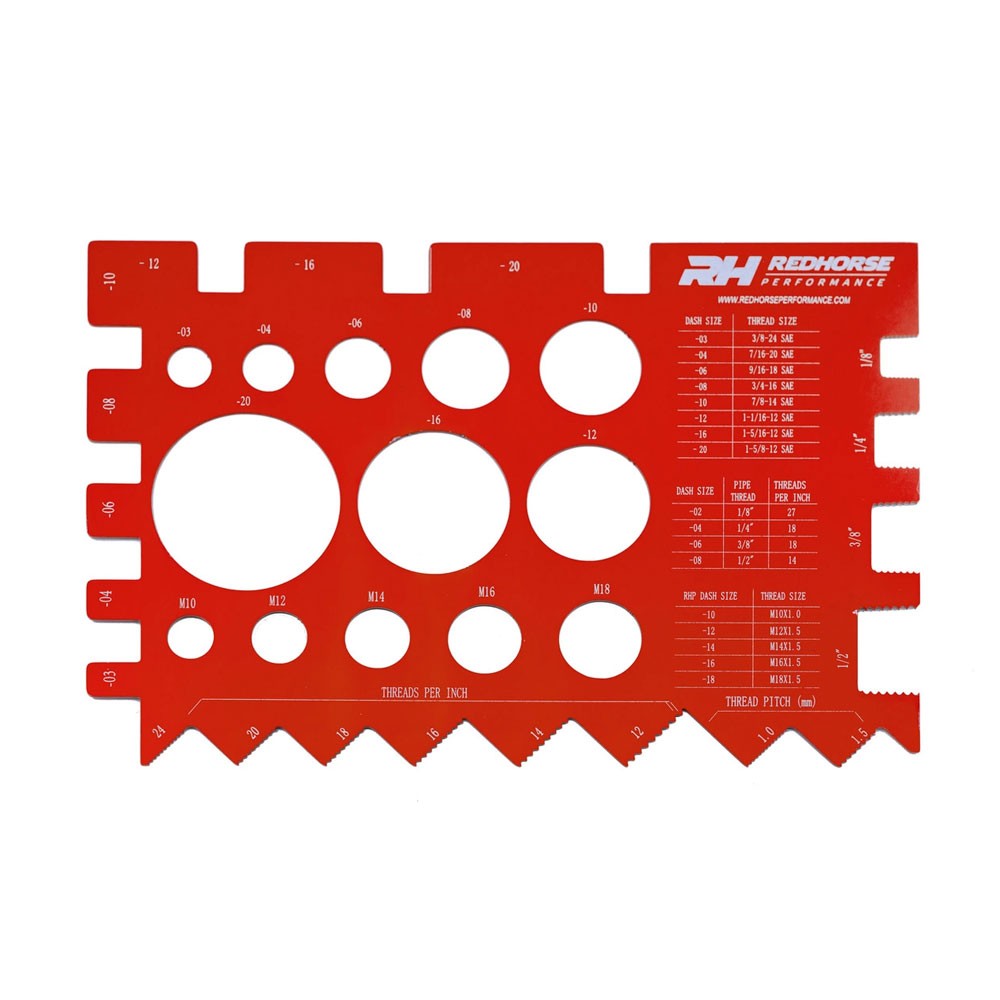 Redhorse Thread Checker 5611-3; Size Gauge & Thead Checker, AN, Metric, NPT