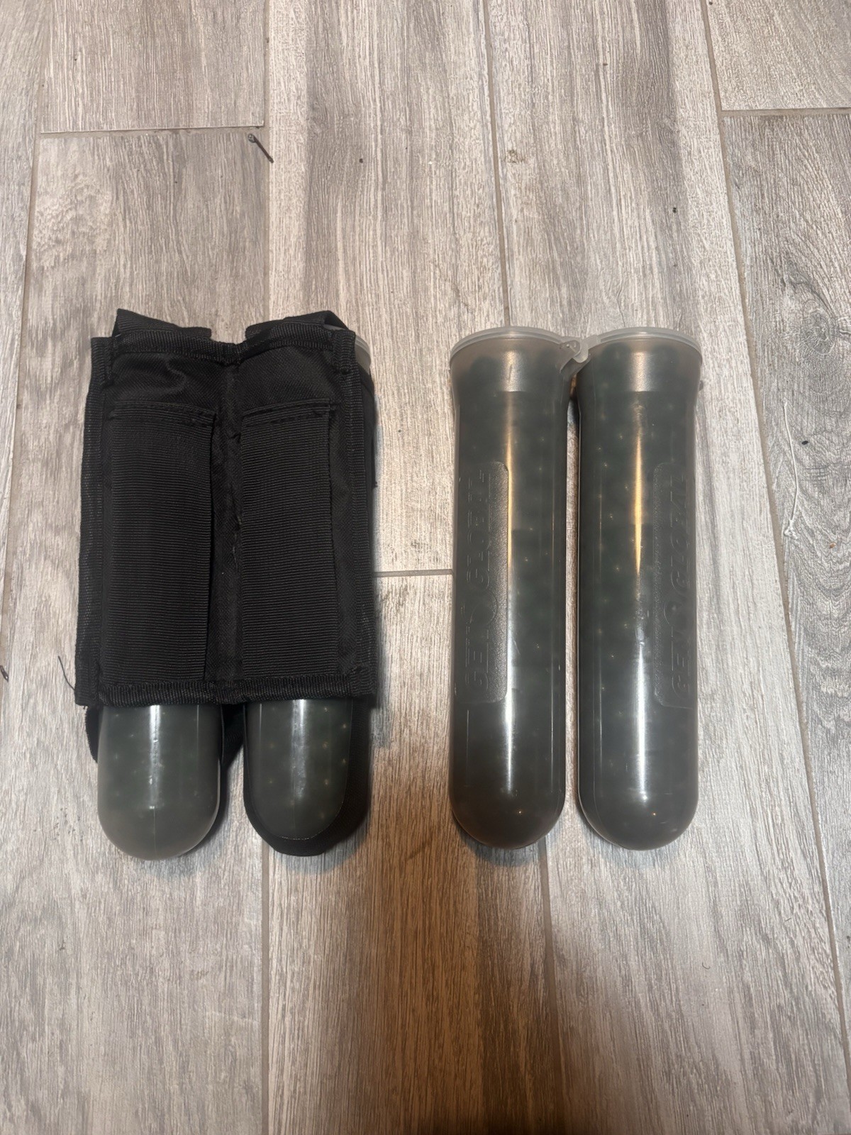 SET OF 4 Gen-X Global Paintball Pods - CLEAR GXG 140 ROUNDS W/ Impact Holster