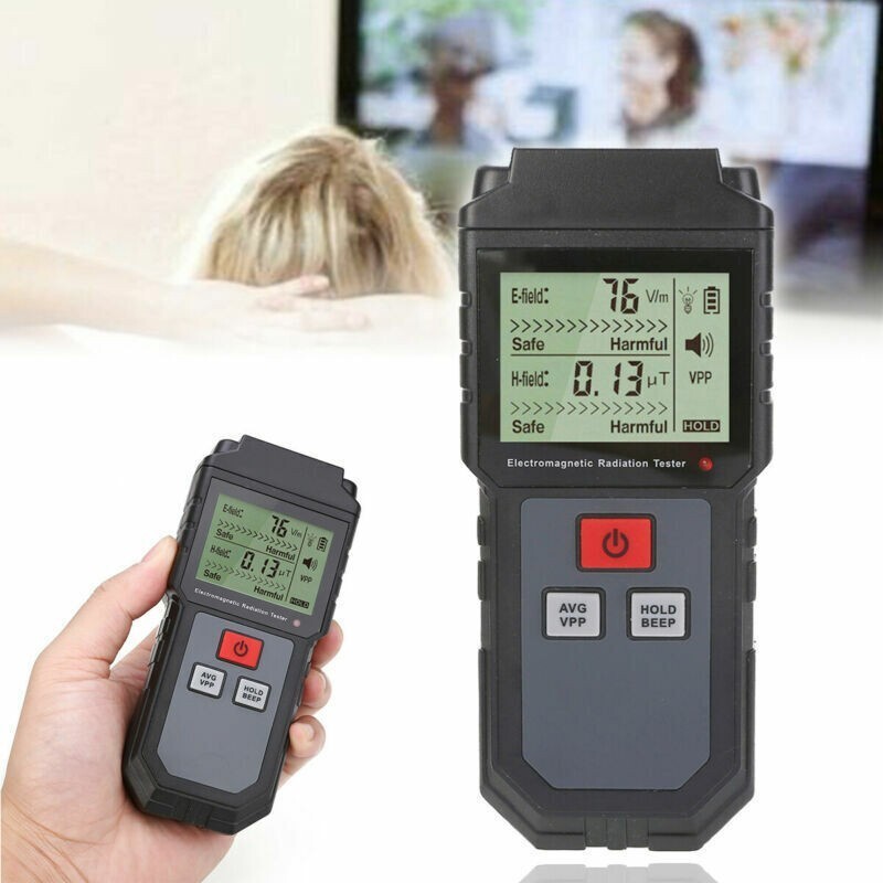 EMF Meter Electric Magnetic Field Detector LCD Electromagnetic Radiation Tester