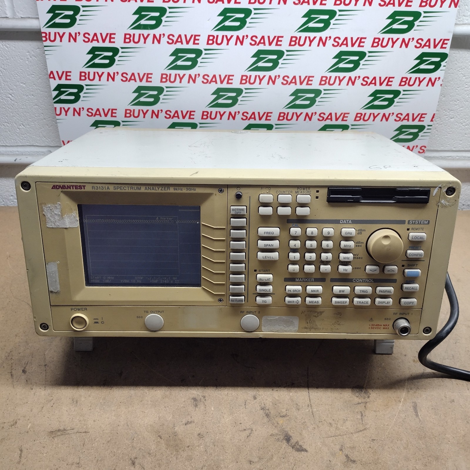 Advantest R3131A Spectrum Analyzer - w/Option 44 - Powers On - w/Pwr Crd - USED