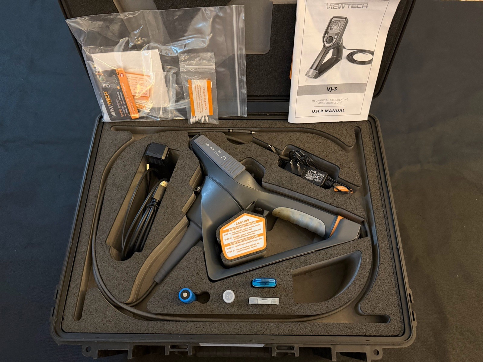 Viewtech VJ3A-630FM - VJ3 - Mechanical Articulating Video Borescope In Case 👍