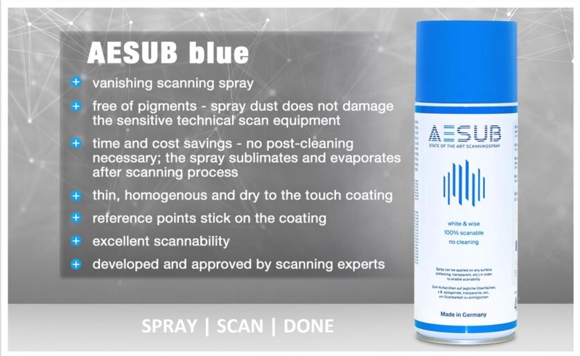 AESUB Blue Scanning Spray Universal self-evaporating 3D scanning spray!