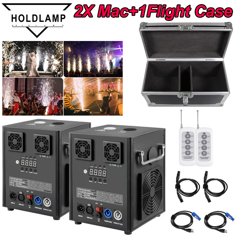2X 700W Cold Spark Machine Firework Machinew/ Case DMX Wireless Remote Control
