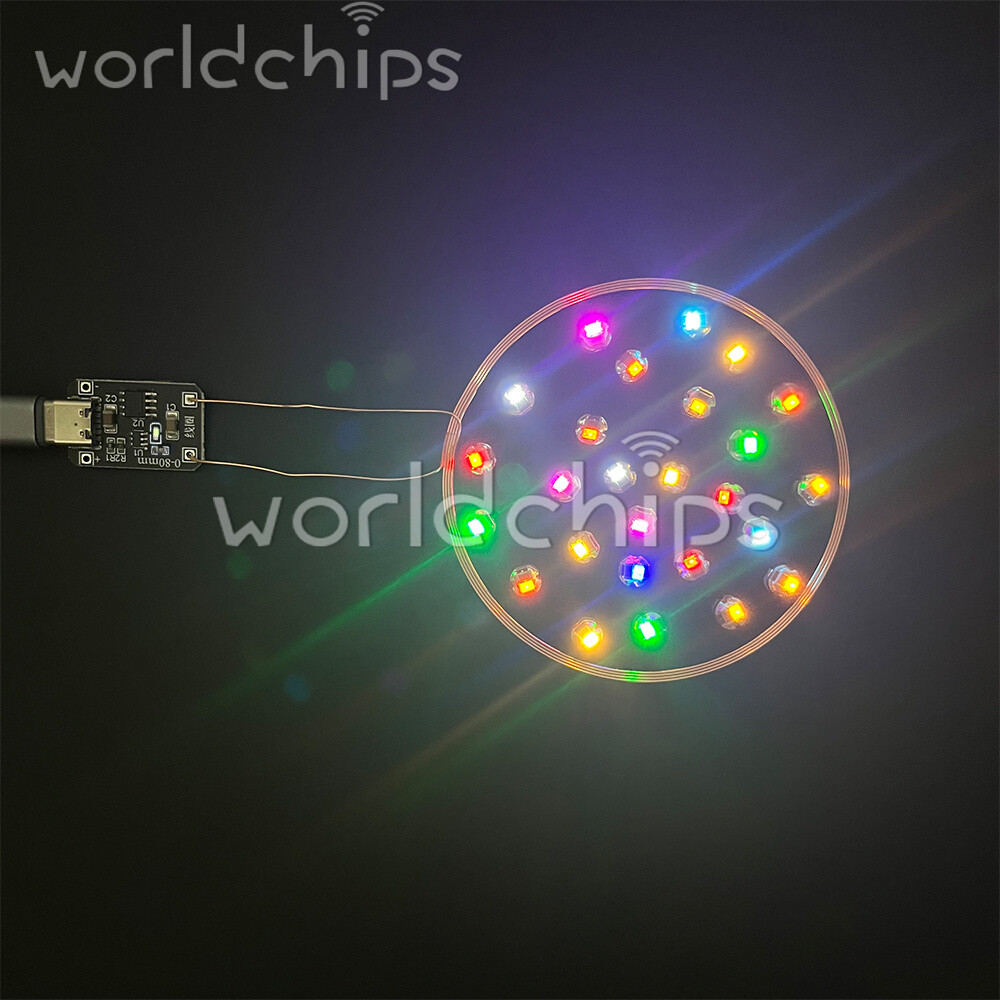 0~80mm Induction Wireless Power Supply Transmitter Coil Module + 5PCS Led Lamp