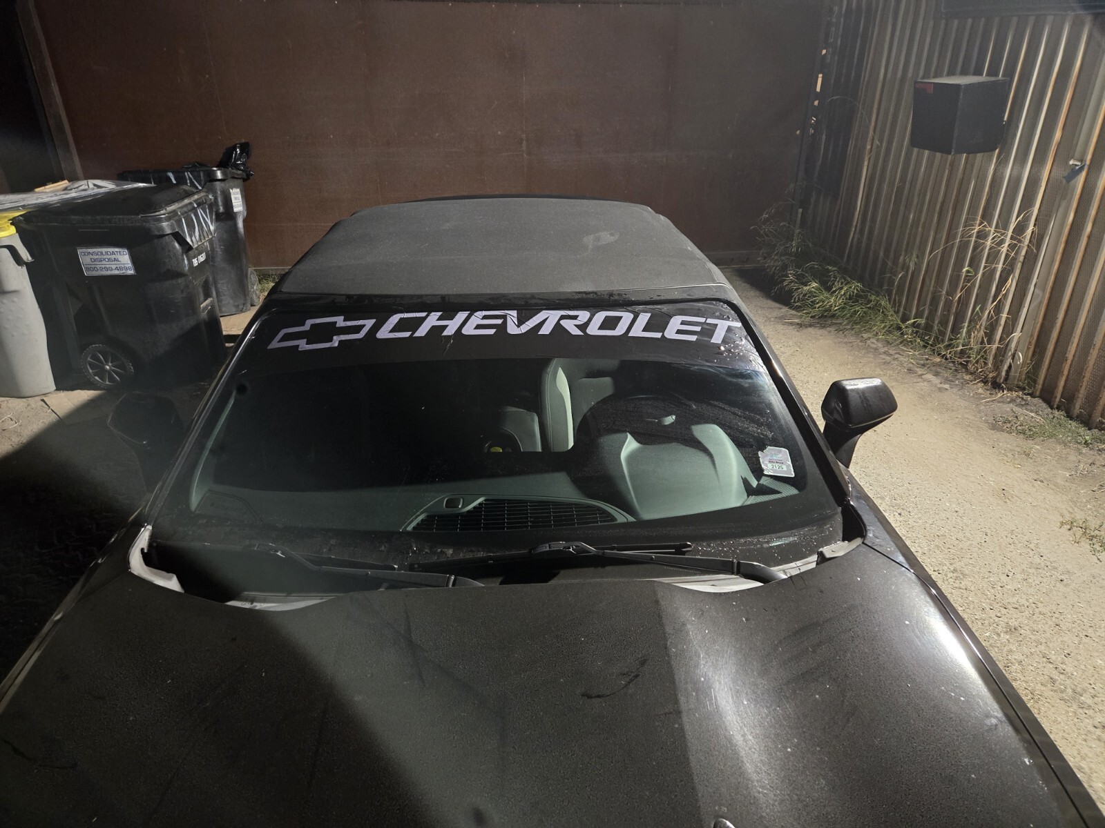 Chevrolet Windshield Tailgate Sticker Decal 60x9 R Blu Lettering Blk Background
