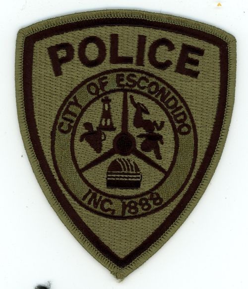 CALIFORNIA CA ESCONDIDO POLICE SUBDUED SWAT STYLE NICE SHOULDER PATCH SHERIFF