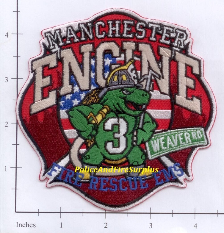 Connecticut - Manchester Engine 3 CT Fire Dept Patch - Weaver Road
