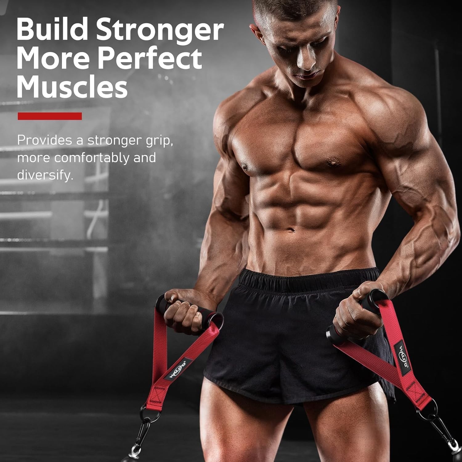 Exercise Handles, Replacement Cable Machine Attachments for Home Gym