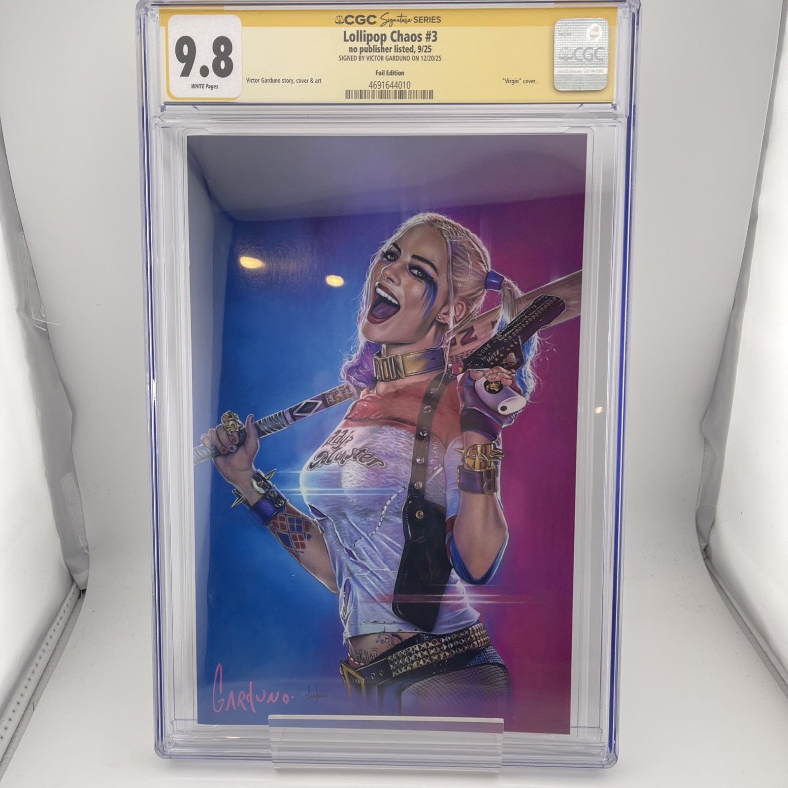 Harley Quinn “Lollipop Chaos” #1 CGC SS 9.8 Signed Garduno Foil Edition