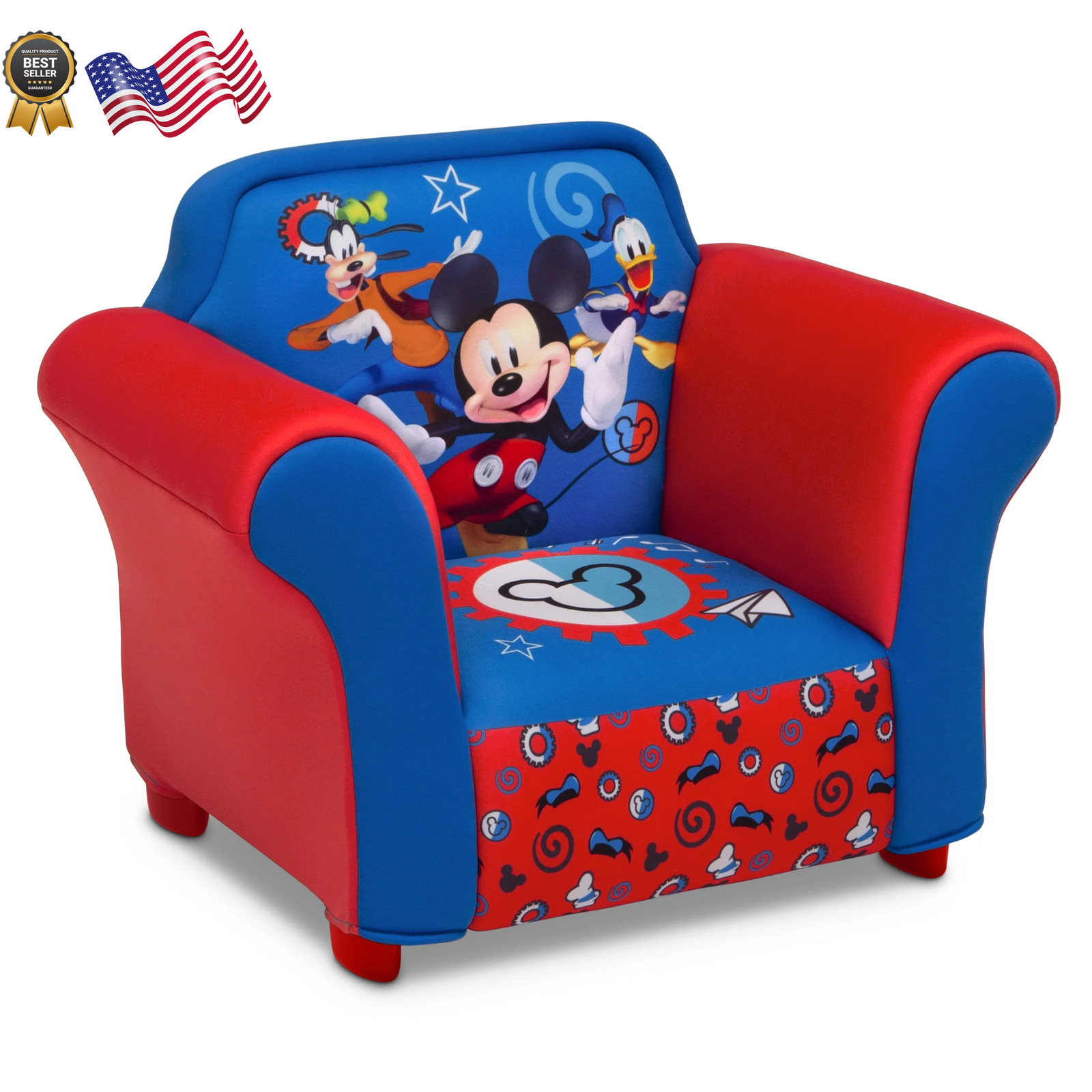 Kids Disney Mickey Mouse Chair Upholstered Armchair Chair For Toddler GIFT