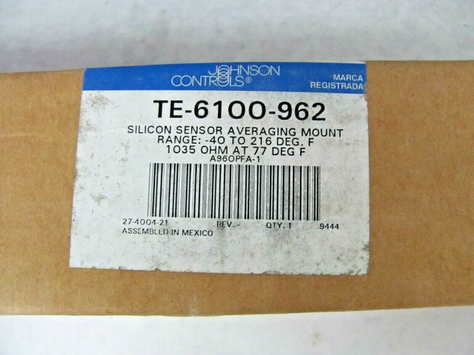 Johnson Controls TE-6100-962 - Silicon Duct-Temperature Sensor Assembly - NOS