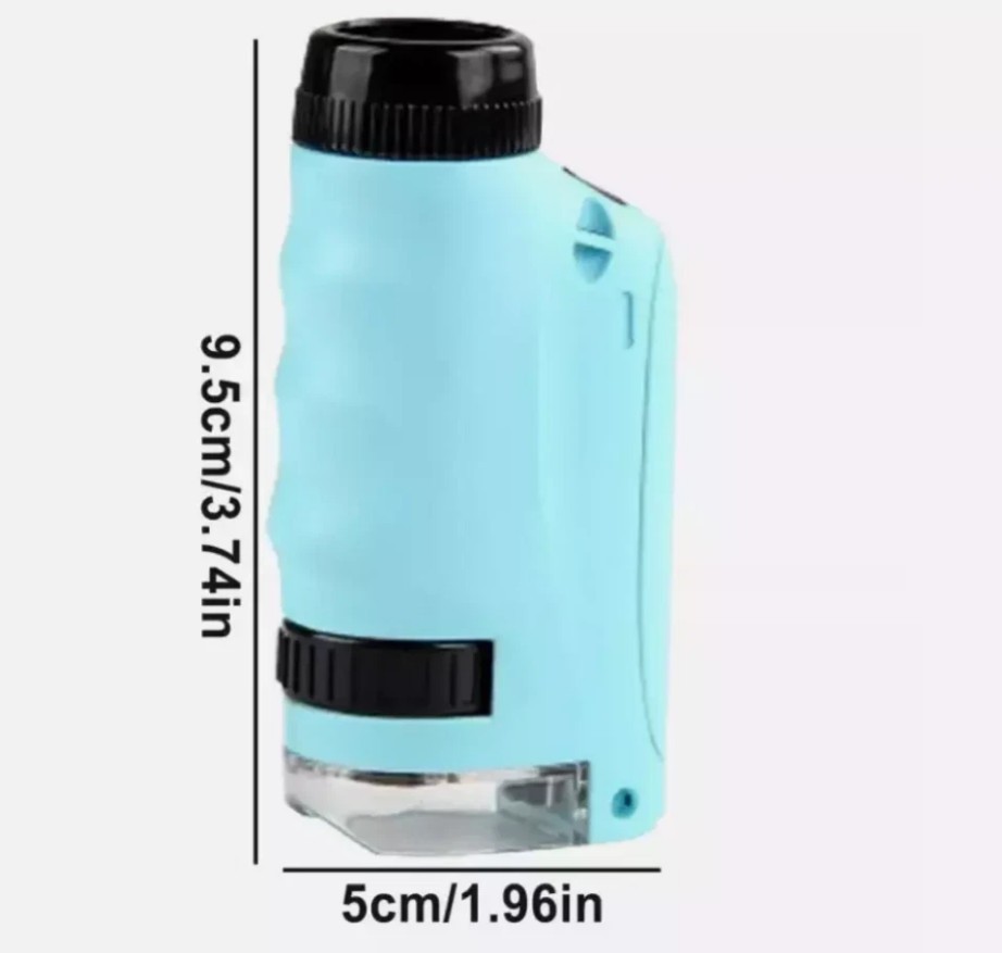 Mini Microscope for Kids, Portable Microscope, LED Lighting Small Handheld*=-*/