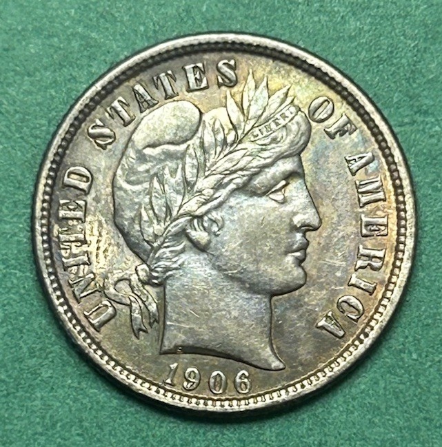 1906-D BU Barber Dime