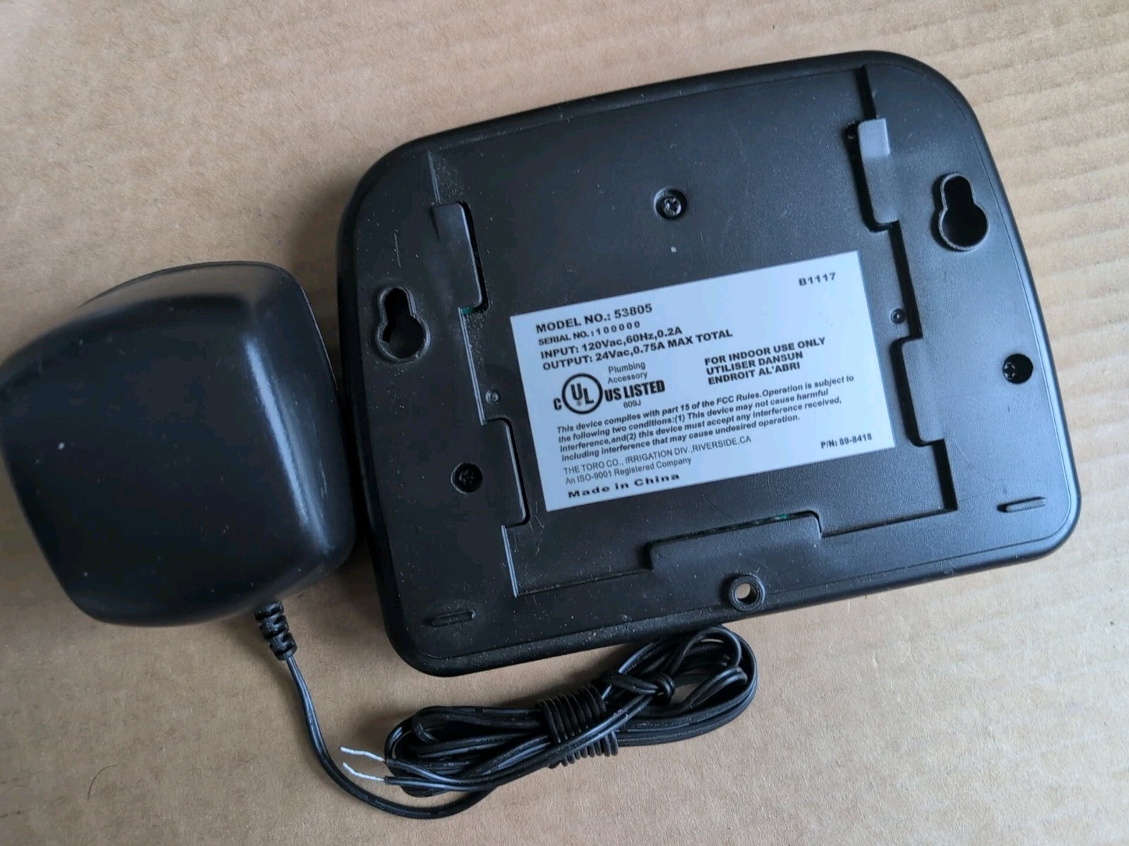 TORO Lawn Master II Model 53805 Automatic 4 Zone Sprinkler Landscape Timer