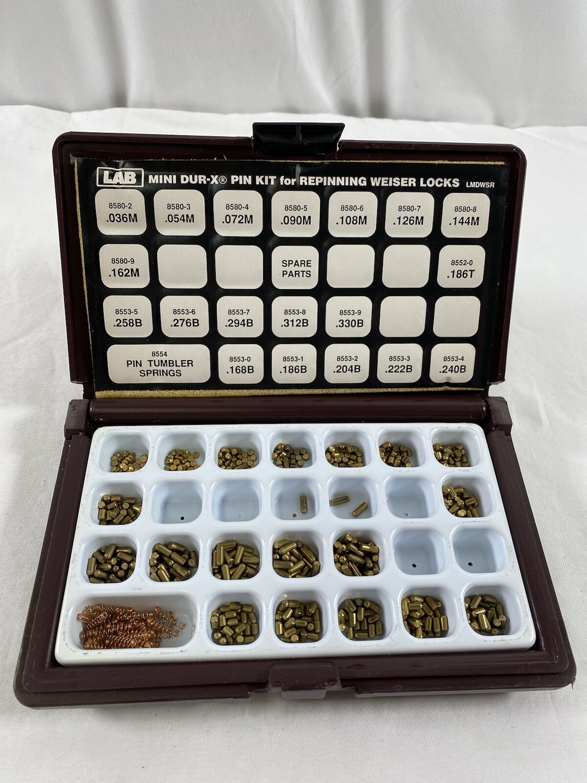 Lab Mini Dur-X Pin Kit For Repinning Weiser Lcoks LMDWSR