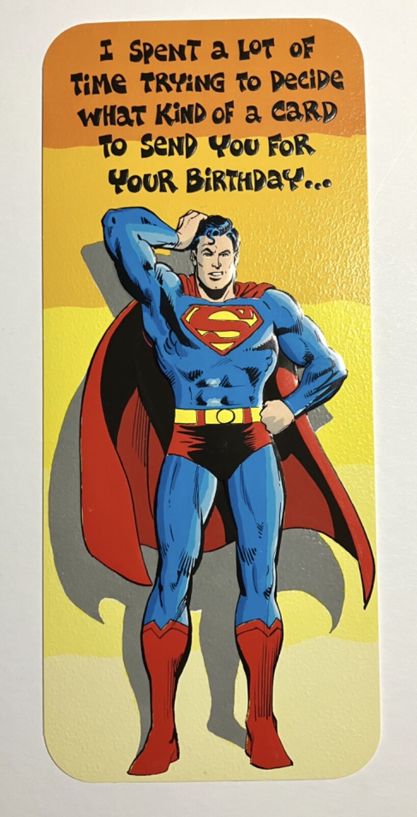 SUPERMAN 1978 "Trying to Decide" Greeting Card #21 by Mark I NEAL ADAMS