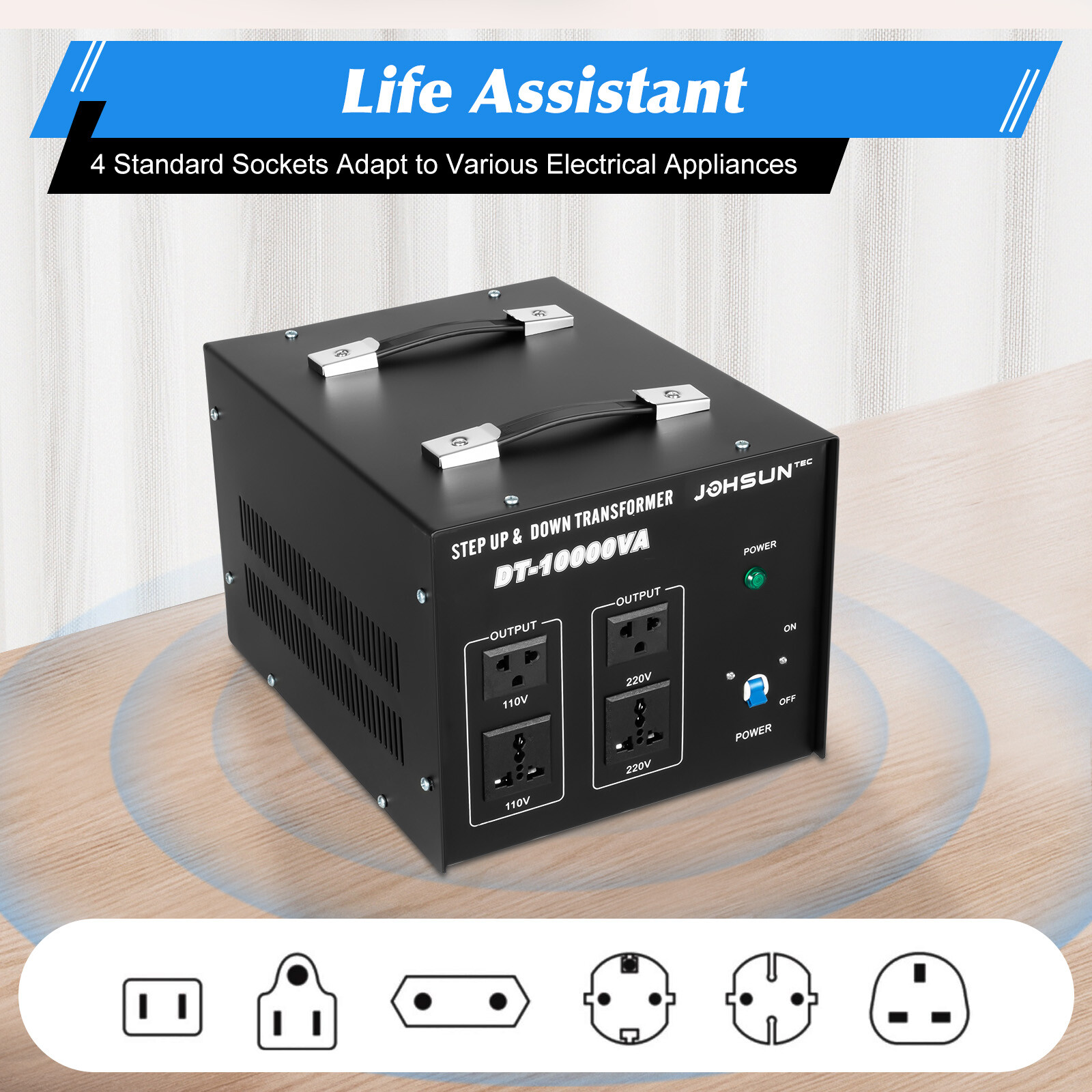 ST-10000 Voltage Converter Transformer Power Step Up/Down 110V To/From 220V