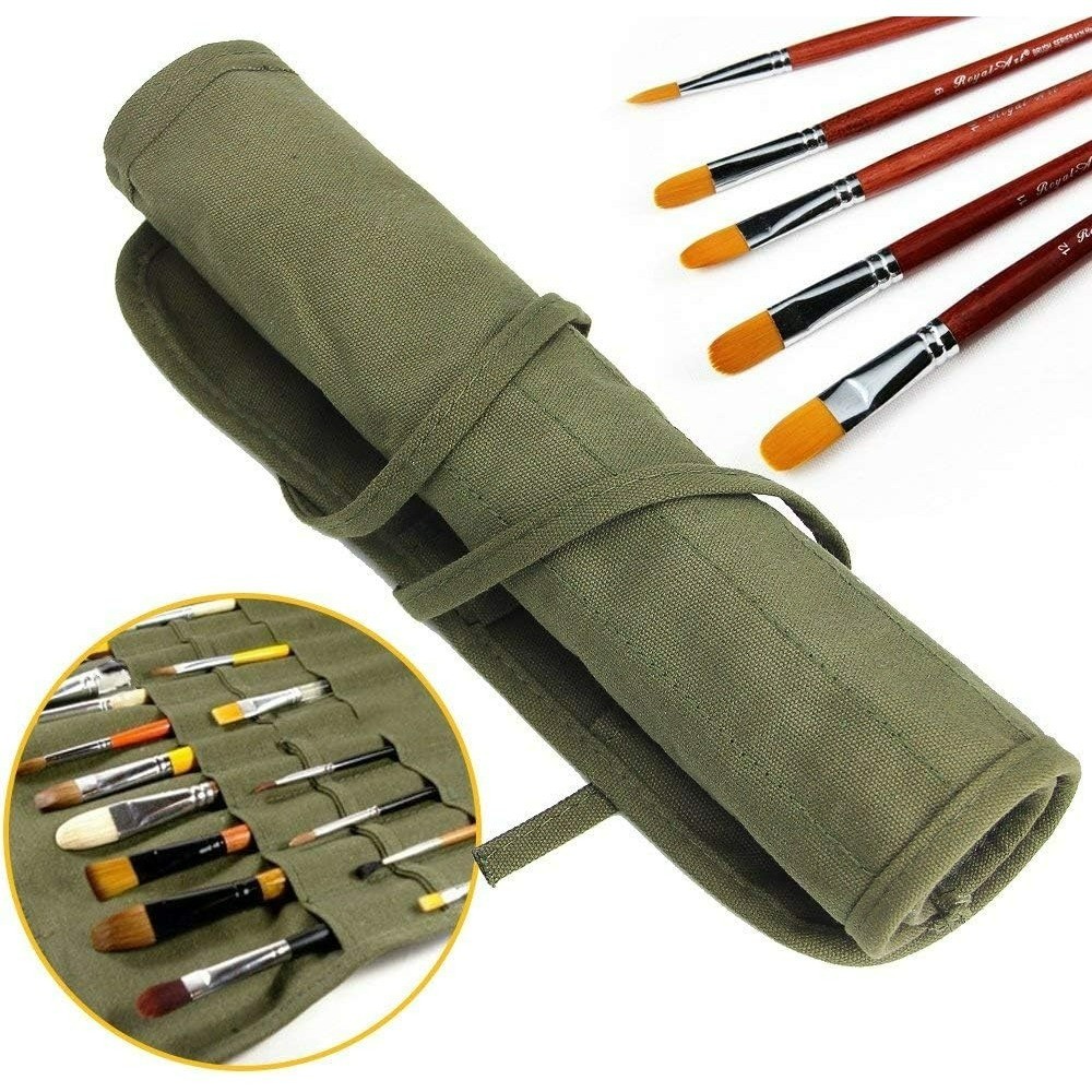 Paint Brush Holder with 22 Slots Storage for Artist Acrylic Oil Watercolor