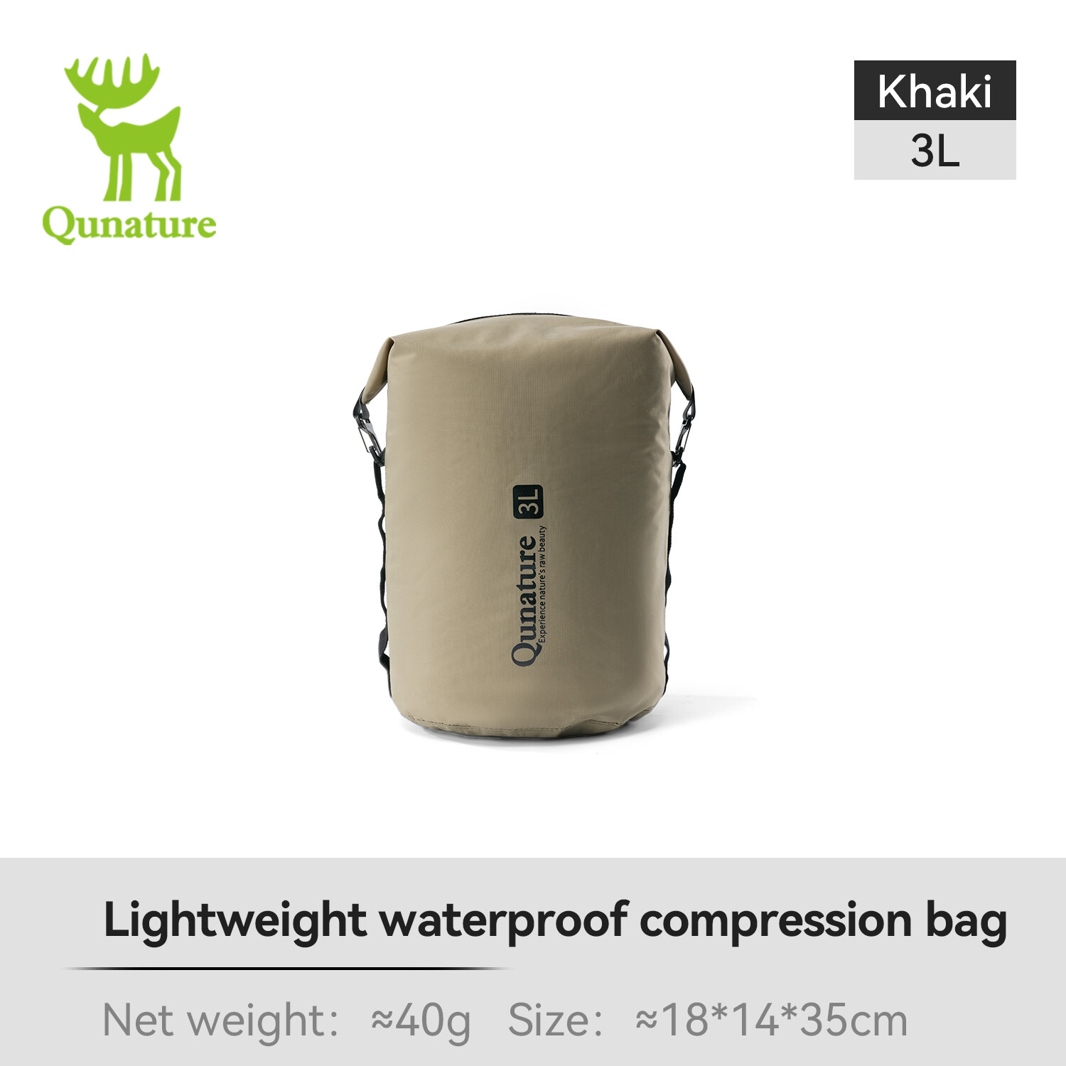 Qunature Nylon Compression Stuff Sack,3/6/12LLightweight Sleeping Bag Waterproof