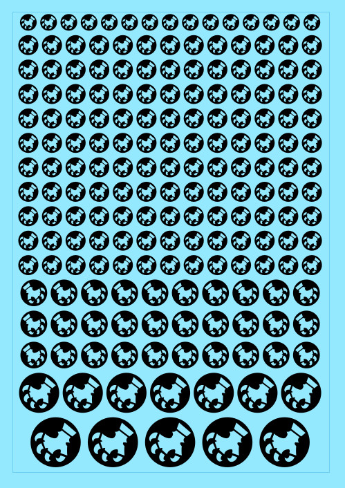 A6 - Red Bionic Claws Waterslide Transfer Sheet