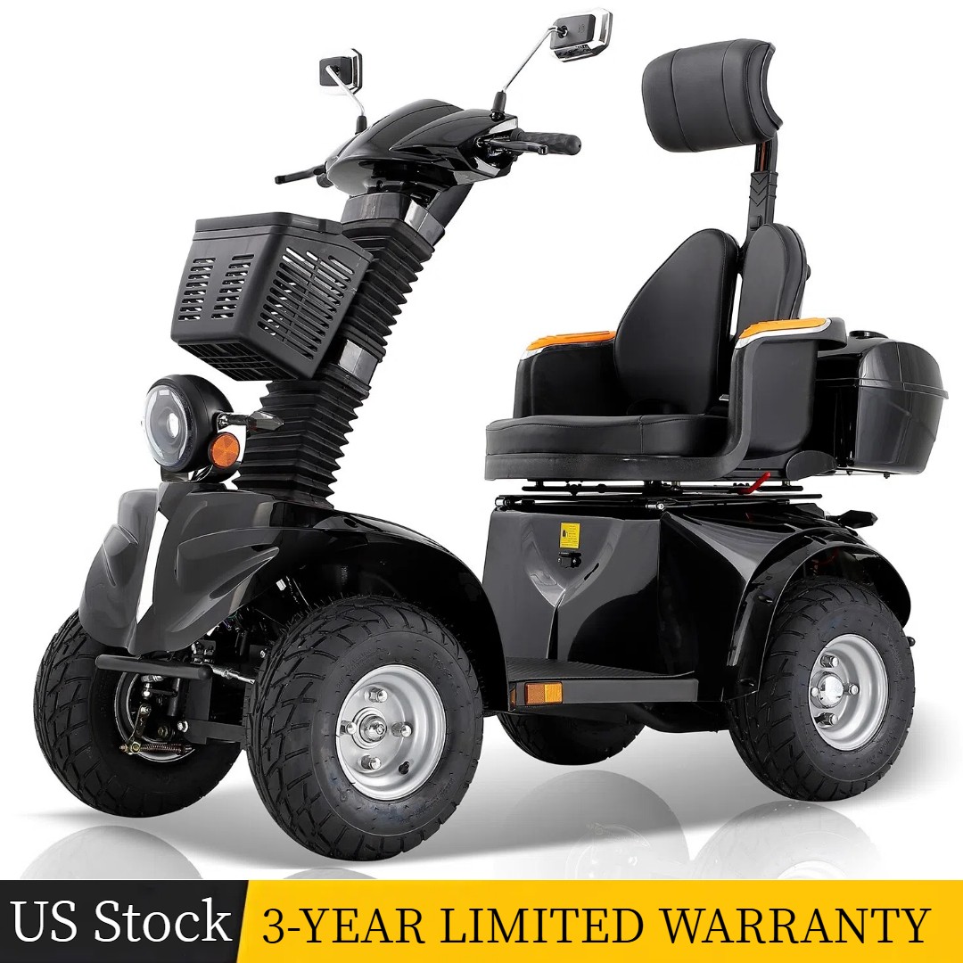Four Wheel Fat Tire All Terrains 1000W 60V Electric Mobility Scooter for Seniors