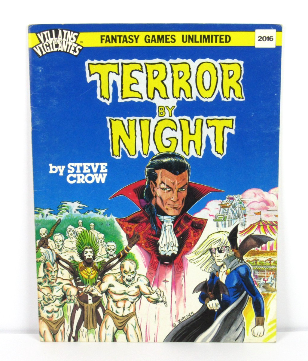1984 Fantasy Games Unlimited Villians & Vigilantes Terror By Night Uncut