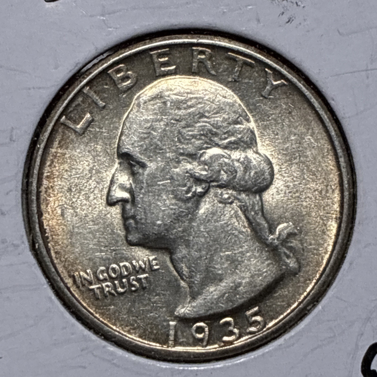 1935-P Washington Quarter No Initials Rare