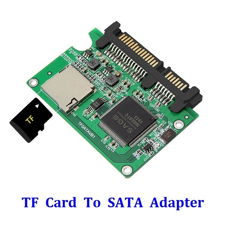 Micro SD TF Card To 22pin SATA Adapter Card 2.5in HDD Enclosure TF Cards To SATA