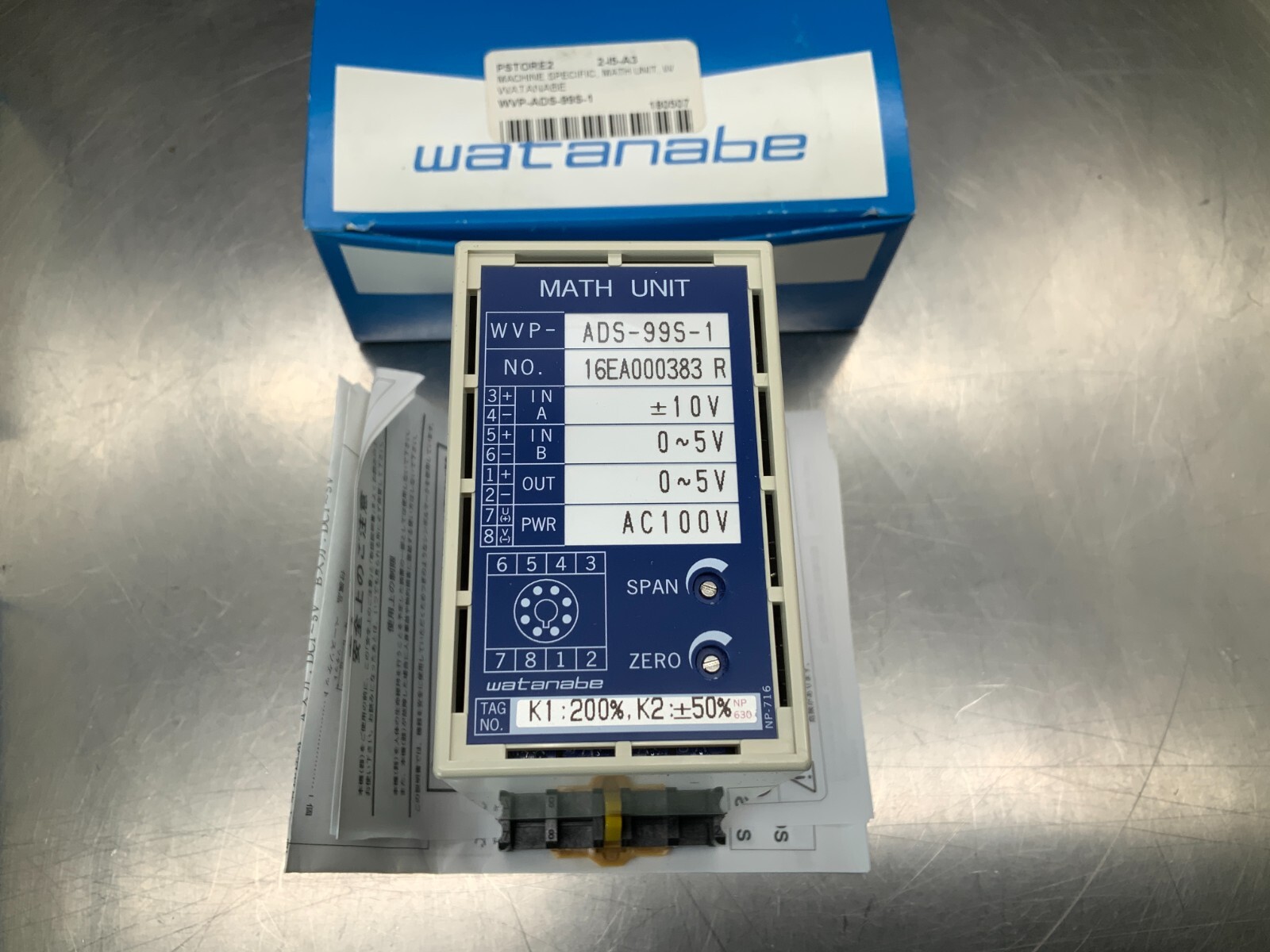 Watanabe WVP-ADS-99S-1 Math Unit Signal Converter
