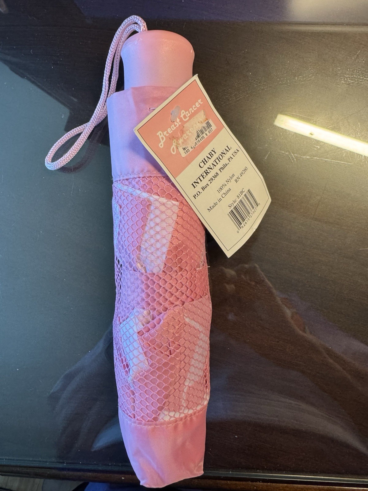 Chaby Breast Cancer Awareness - Compact Umbrella with Cover NEW PInk ribbon